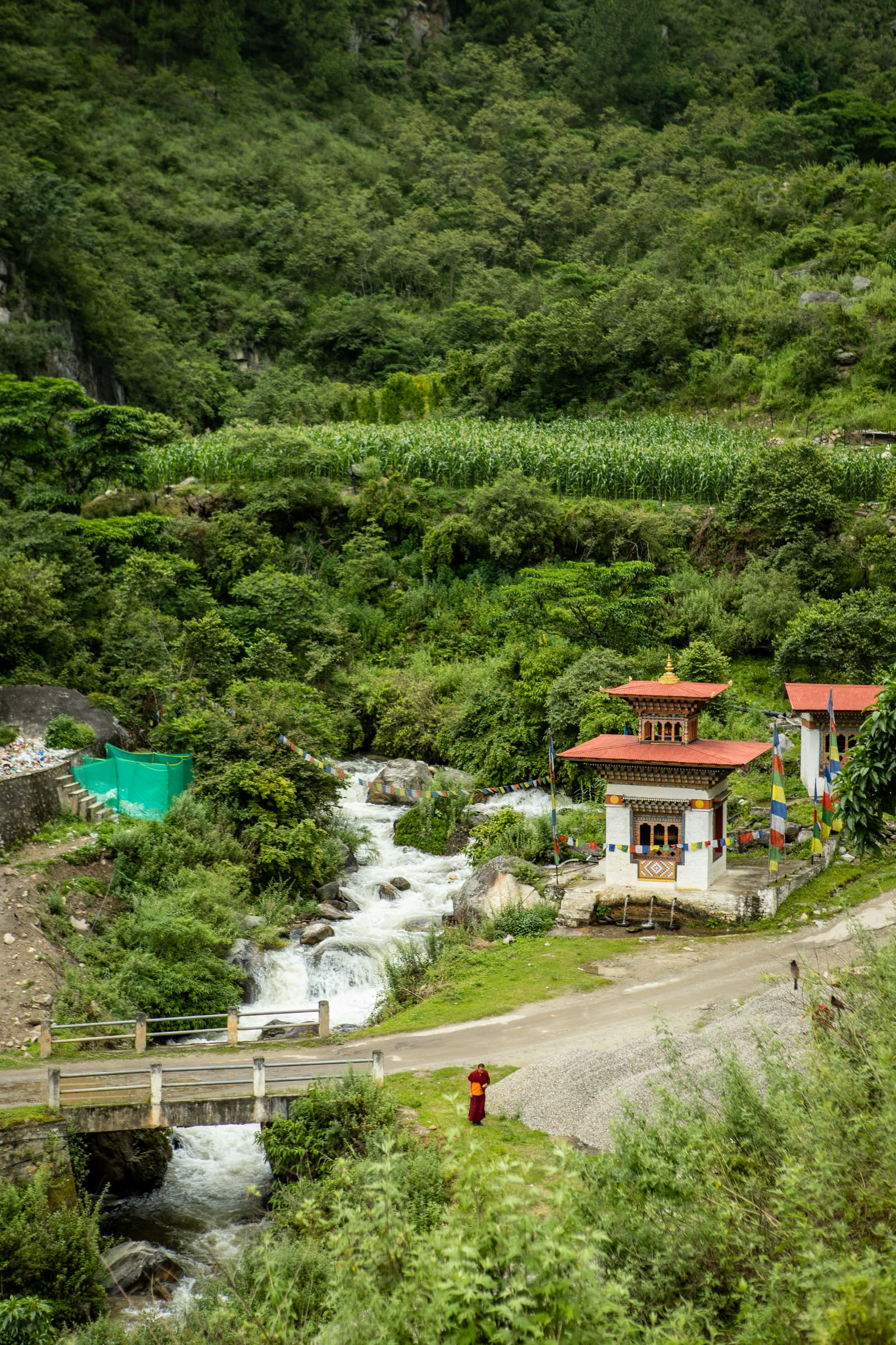 Mountain valley in Bhutan